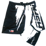 ASFN Sport Fishing Board Shorts - Black & White