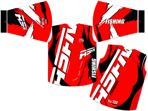 ASFN Sport Fishing Shirt - Red Long Sleeve